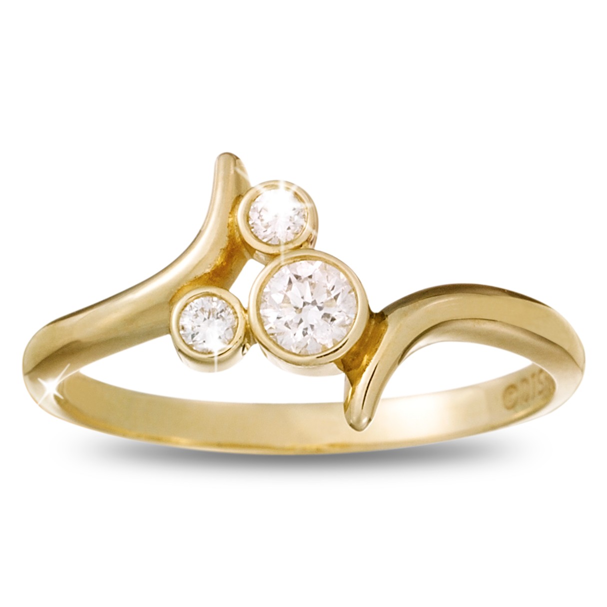 Diamond Mickey Mouse Icon Bypass Ring – 18K Yellow Gold