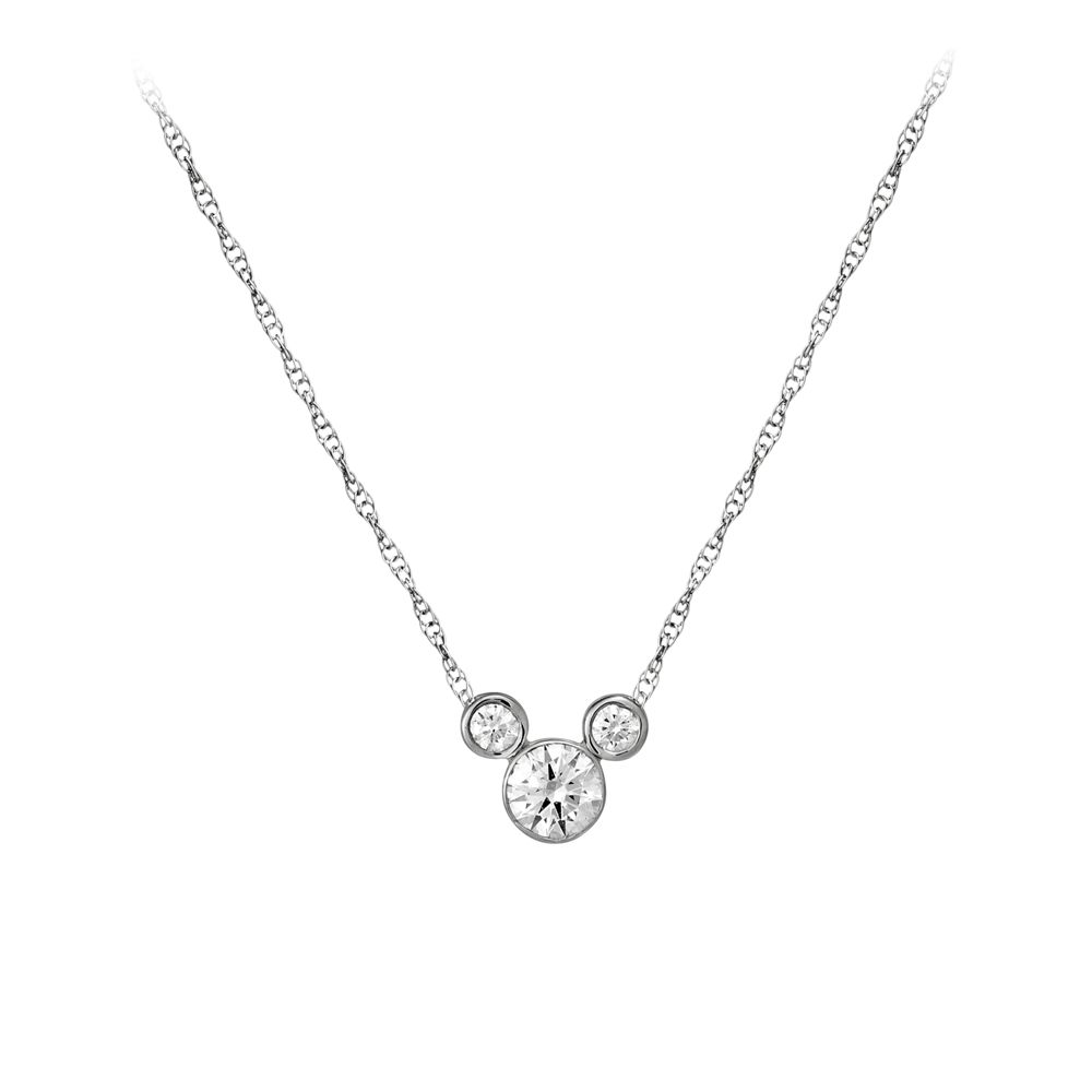 Mickey mouse store necklace silver