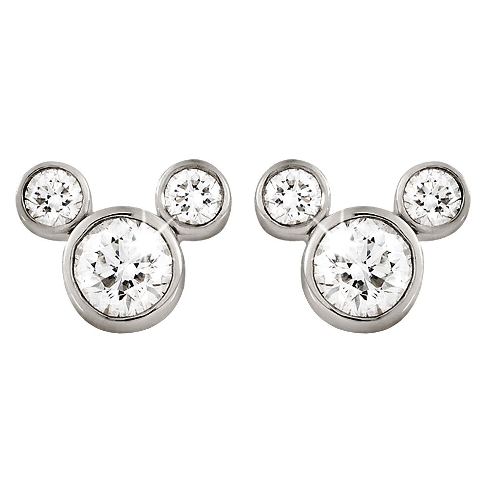 Disney Mickey Mouse Diamond Earrings - Medium