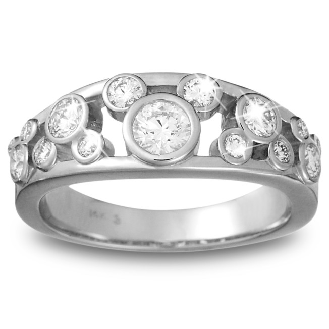 Mickey Mouse Diamond Ring for Women – Platinum
