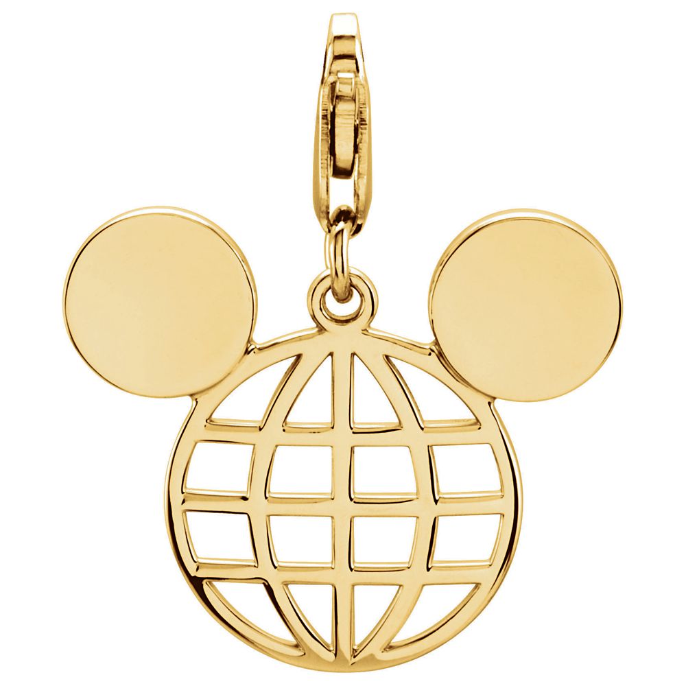 Disney Mickey Mouse Globe Icon Charm