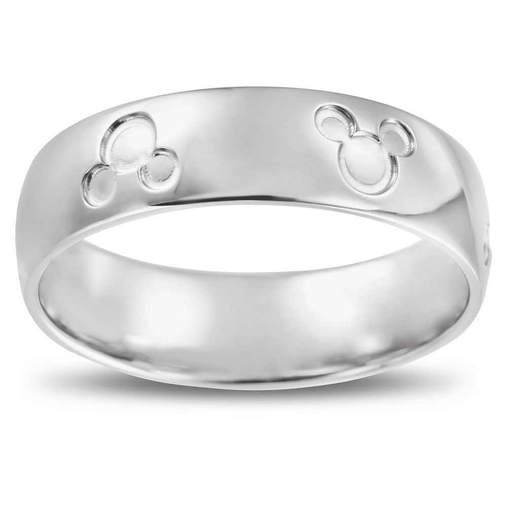 Mickey Mouse Icon Fairy Tale Wedding Band  White Gold Official shopDisney