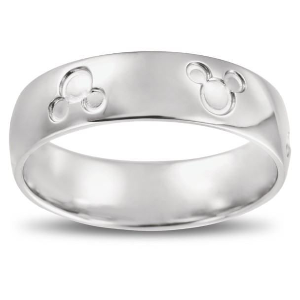 Disney Mickey Mouse Icon Fairy Tale Wedding Band White Gold - Official shopDisney