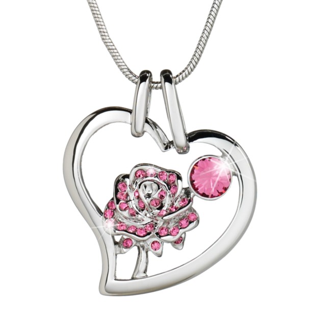 Belle Crystal Rose Necklace by Arribas