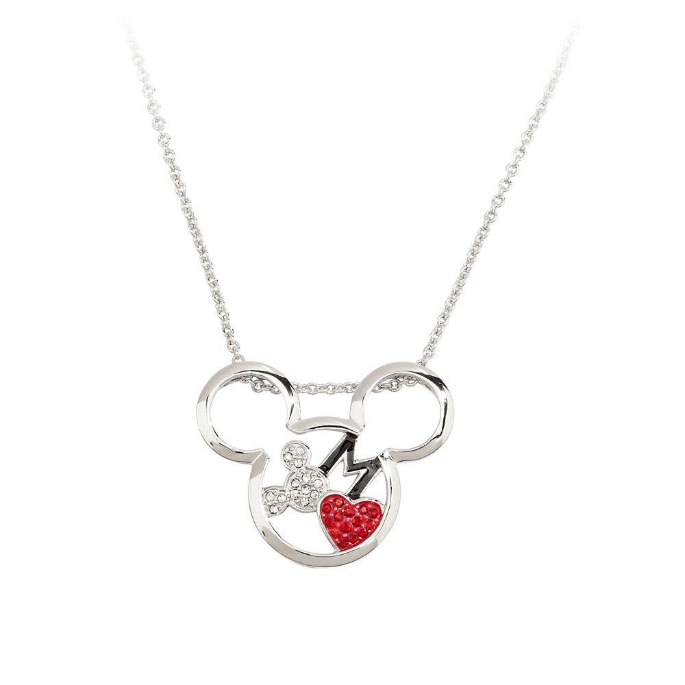 Mickey Mouse Necklace by Arribas  Mickey Head with Heart Official shopDisney