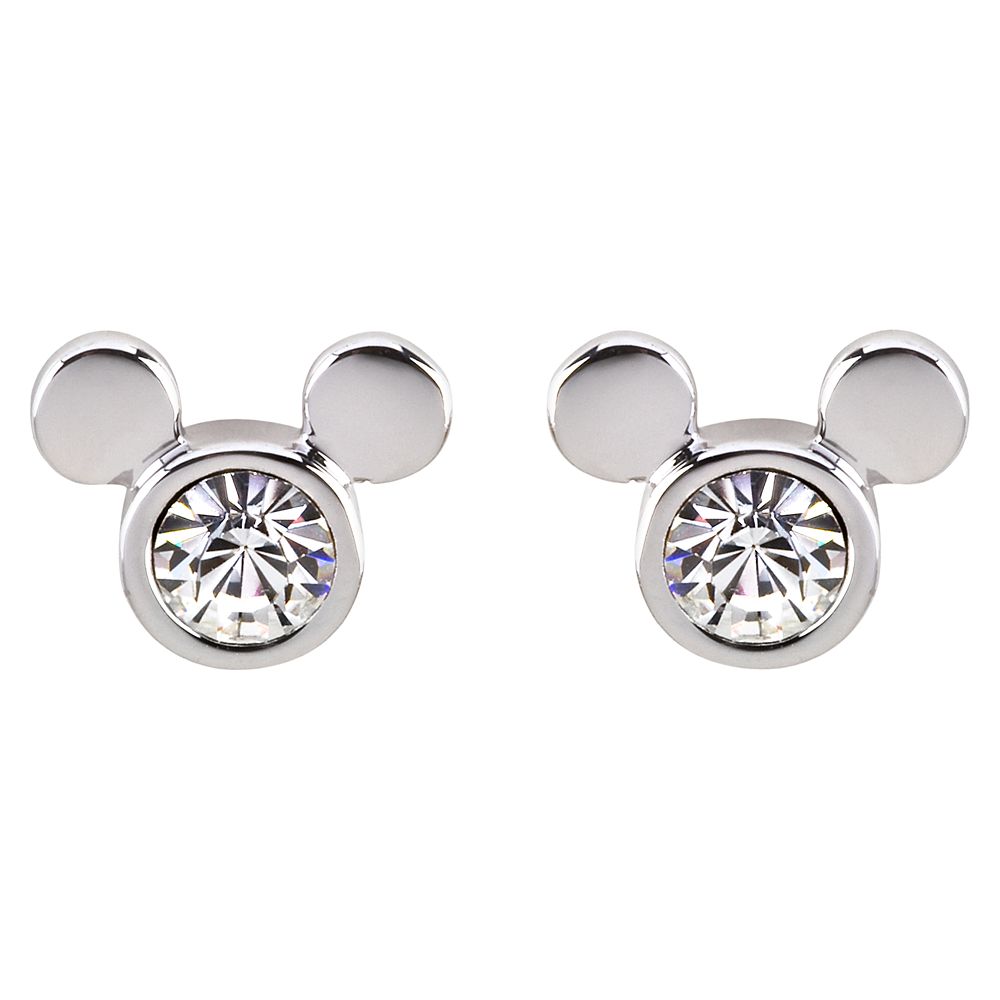 Mickey Mouse Icon Crystal Earrings by Arribas Clear Official shopDisney