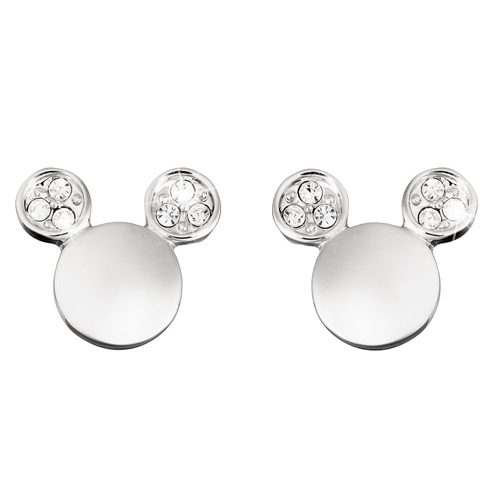 Mickey Mouse Icon Crystal Ear Earrings by Arribas