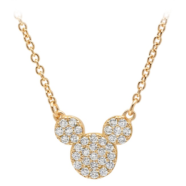 Mickey Mouse Icon Necklace by CRISLU – Yellow Gold 