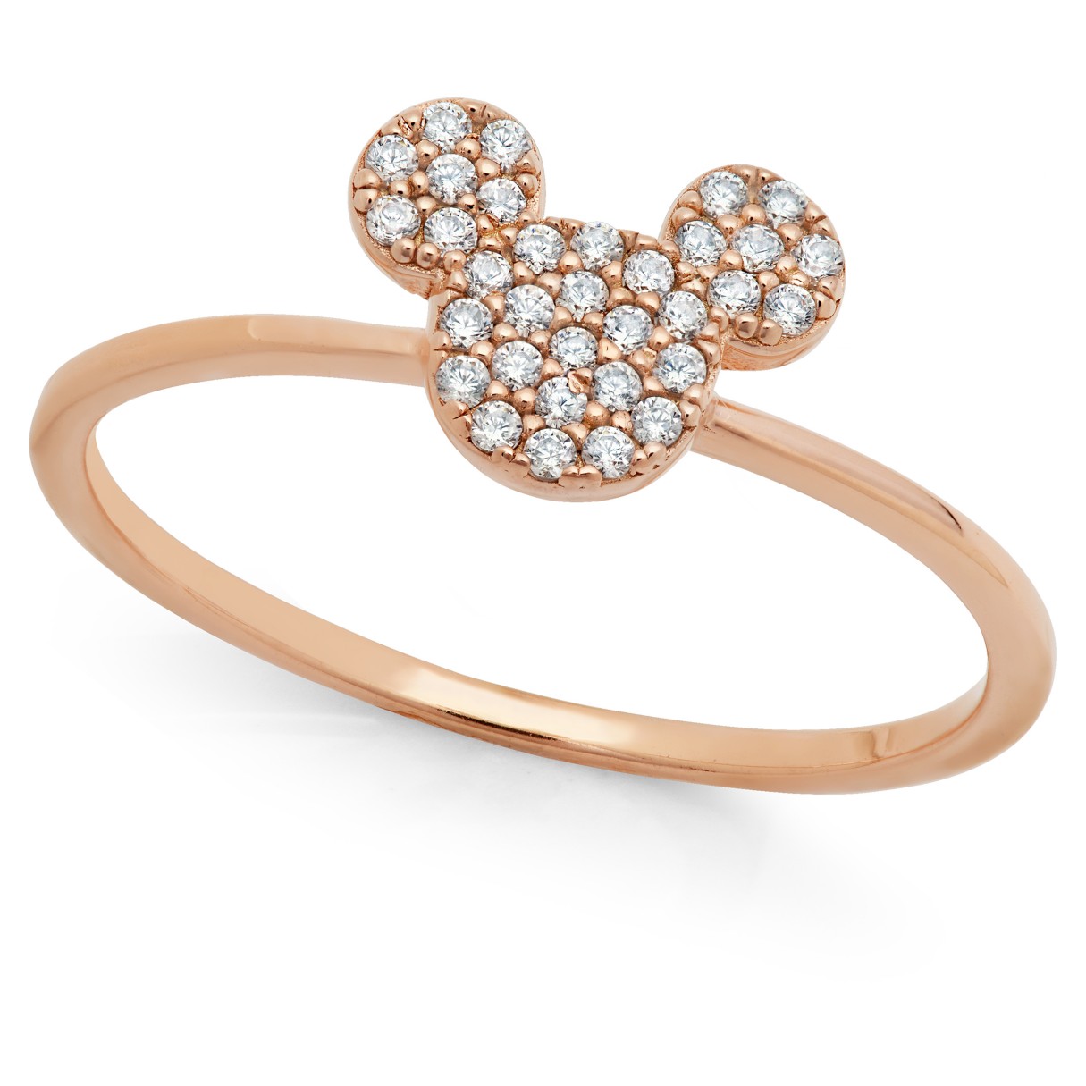 Mickey Mouse Icon Ring by CRISLU – Rose Gold