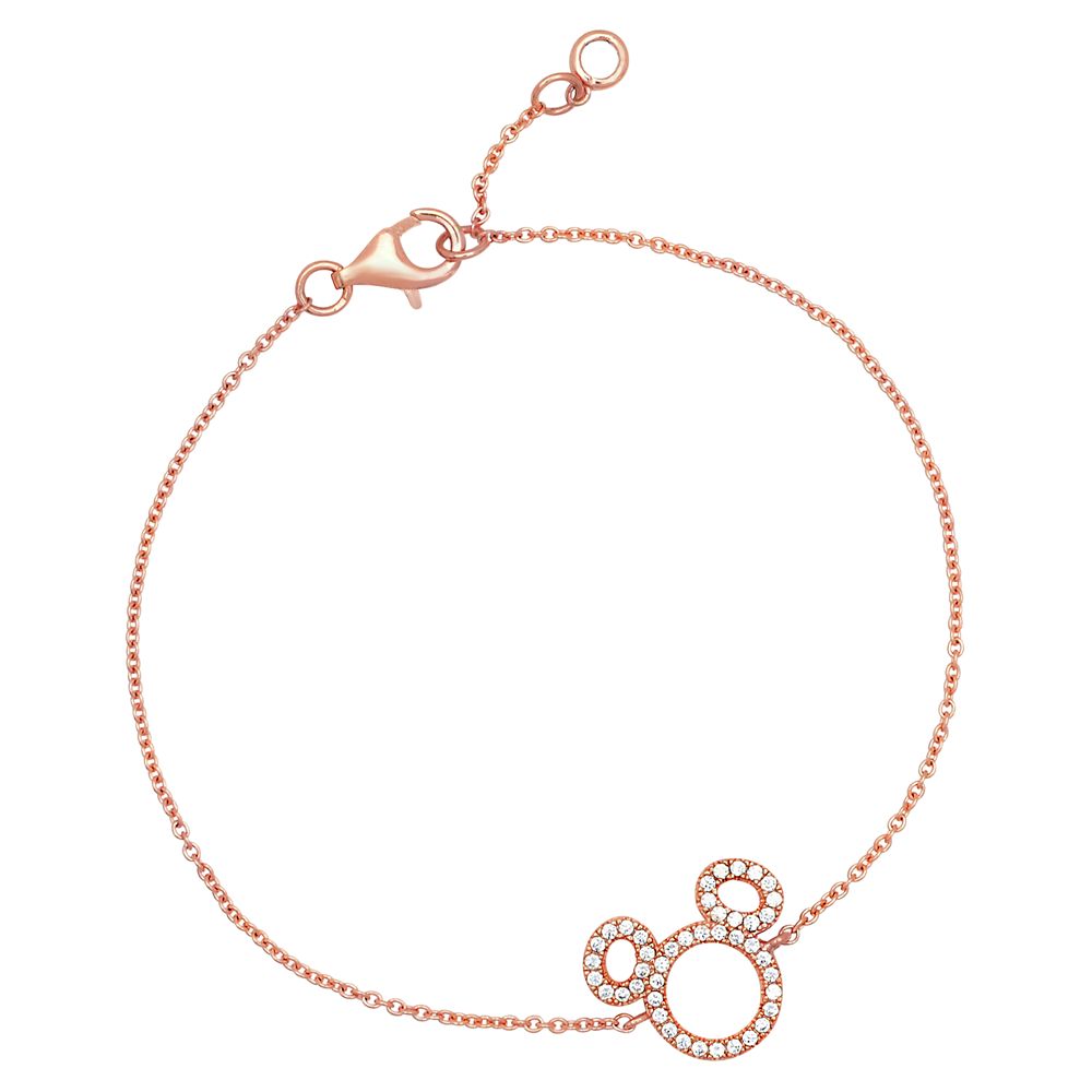Mickey Mouse Icon Silhouette Bracelet by CRISLU – Rose Gold