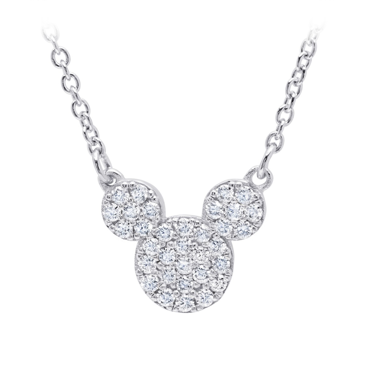 Mickey Mouse Icon Necklace by CRISLU – Platinum