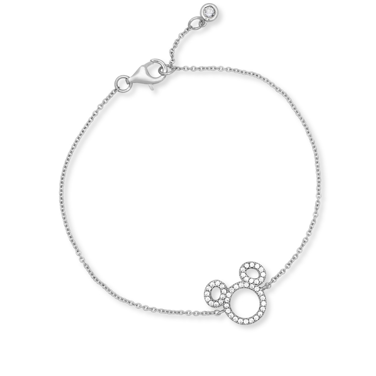 Mickey Mouse Icon Silhouette Bracelet by CRISLU – Platinum