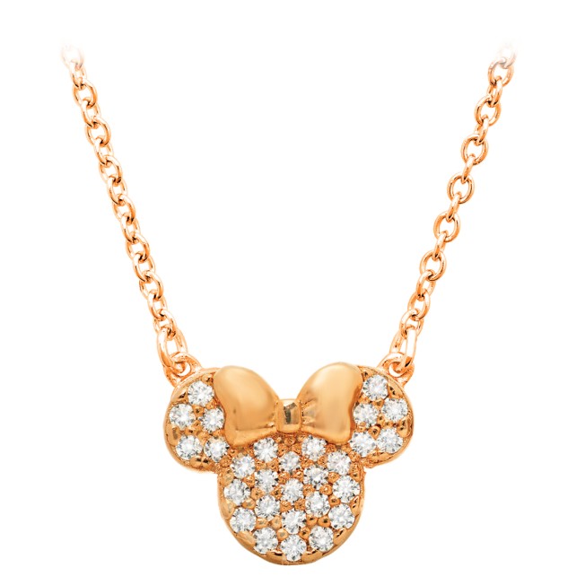 Minnie Mouse Icon Necklace by CRISLU – Rose Gold