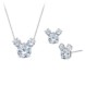 Mickey Mouse Necklace and Earrings Set by CRISLU – Platinum