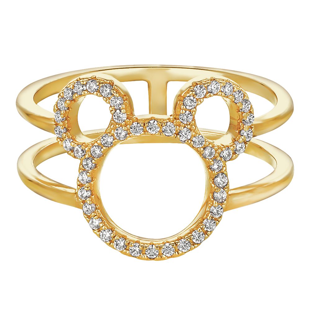 Mickey Mouse Open Icon Ring by CRISLU  Gold Official shopDisney