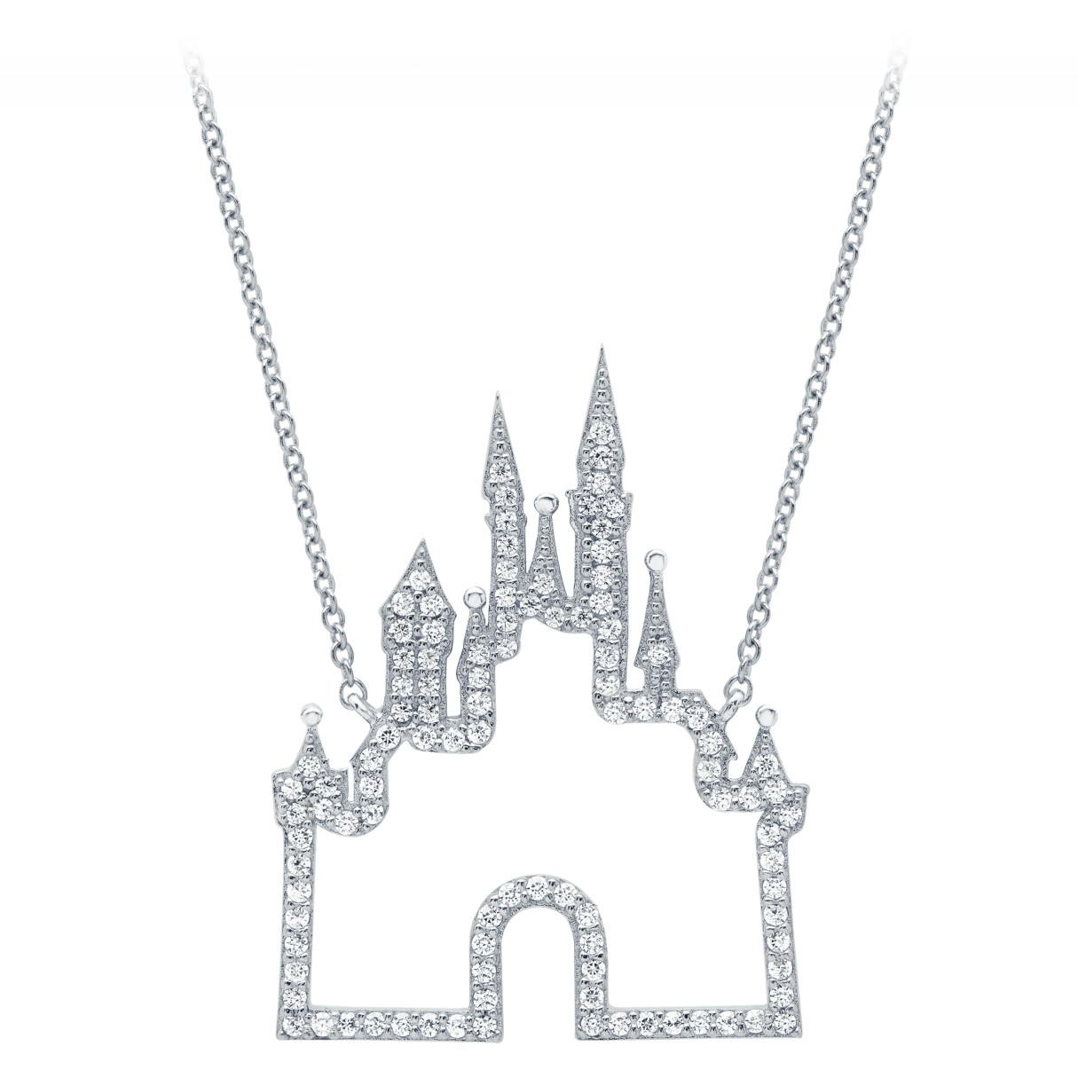 Fantasyland Castle Necklace by CRISLU – Platinum