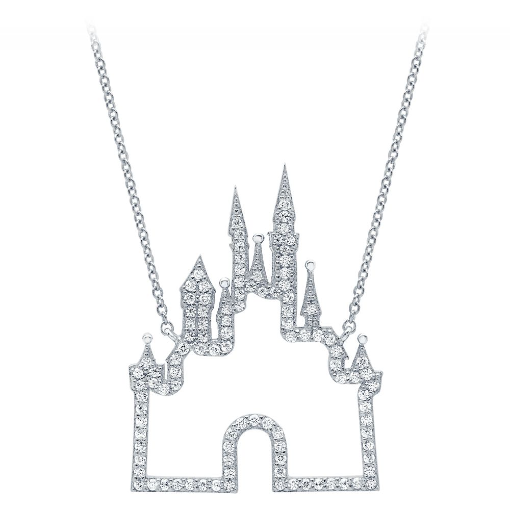 Disney Fantasyland Castle Necklace by CRISLU - Platinum