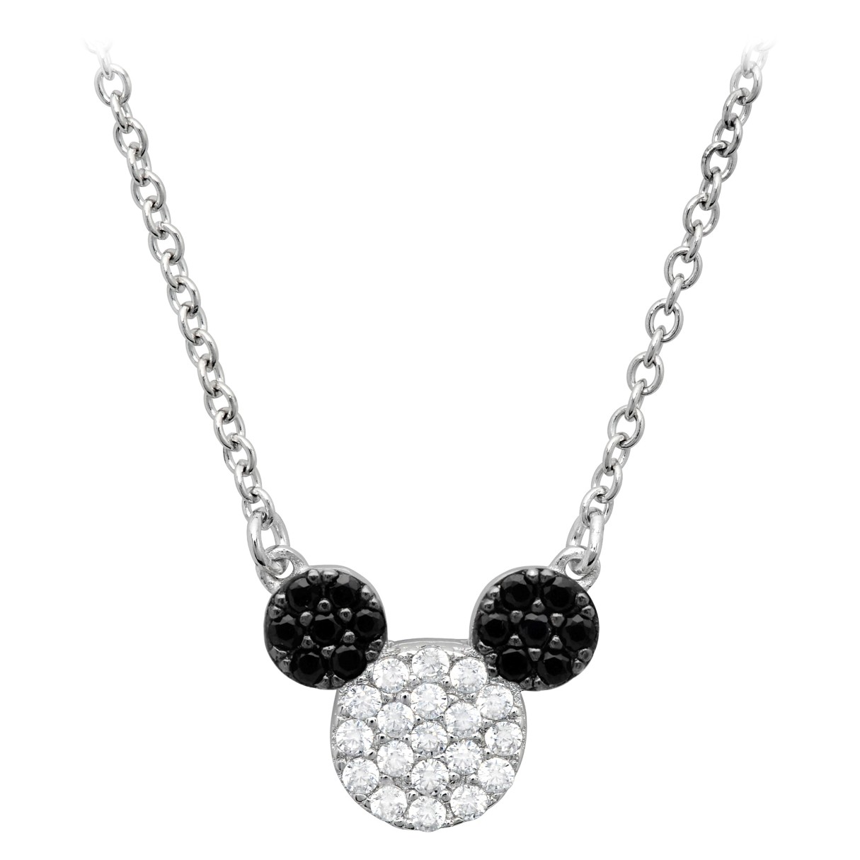 Mickey Mouse Pavé Icon Necklace by CRISLU – Platinum