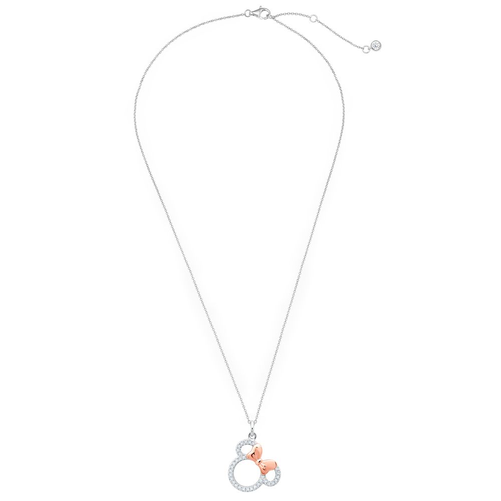 Minnie Mouse Icon Silhouette Pendant Necklace by CRISLU – Silver
