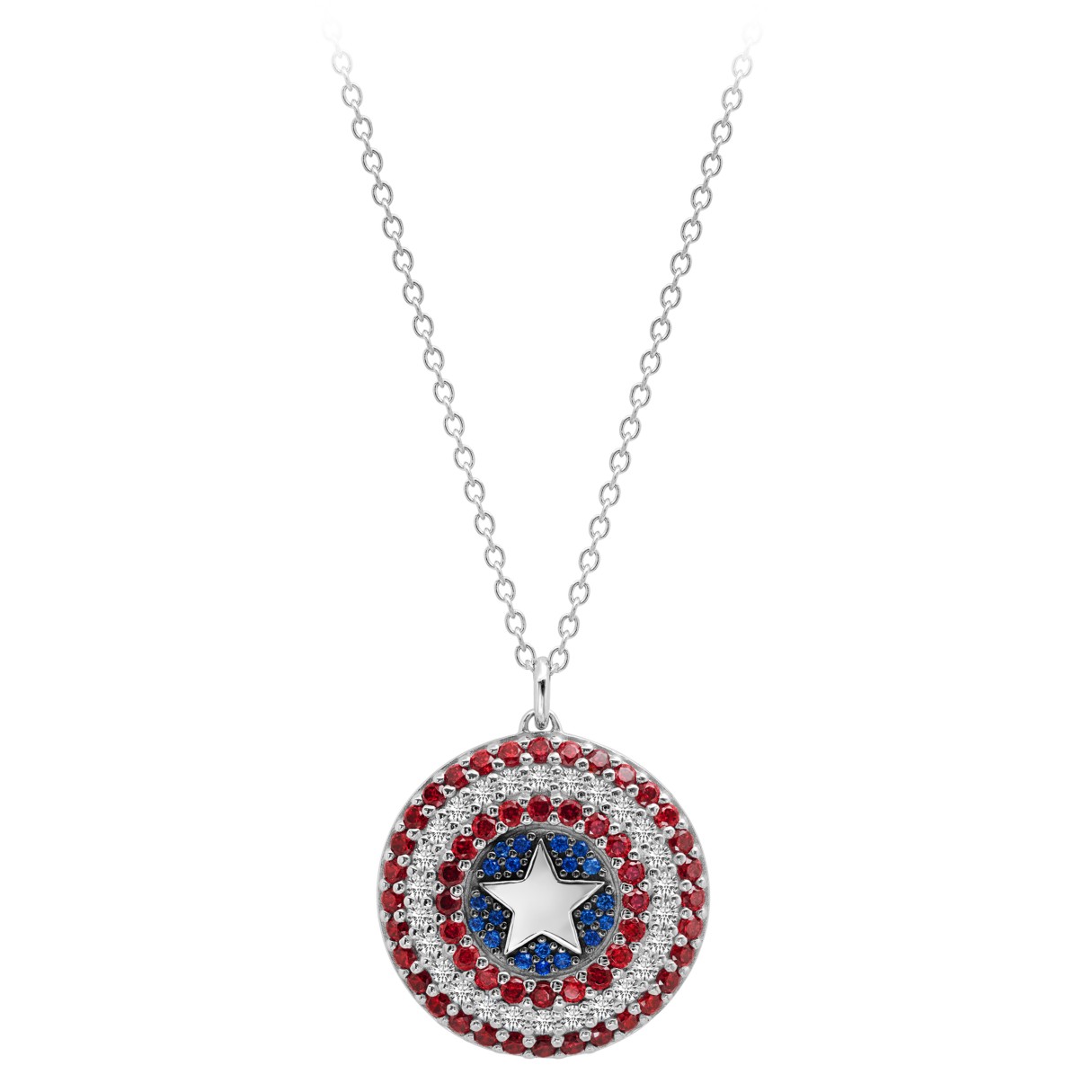 Captain America Shield Pendant Necklace by CRISLU