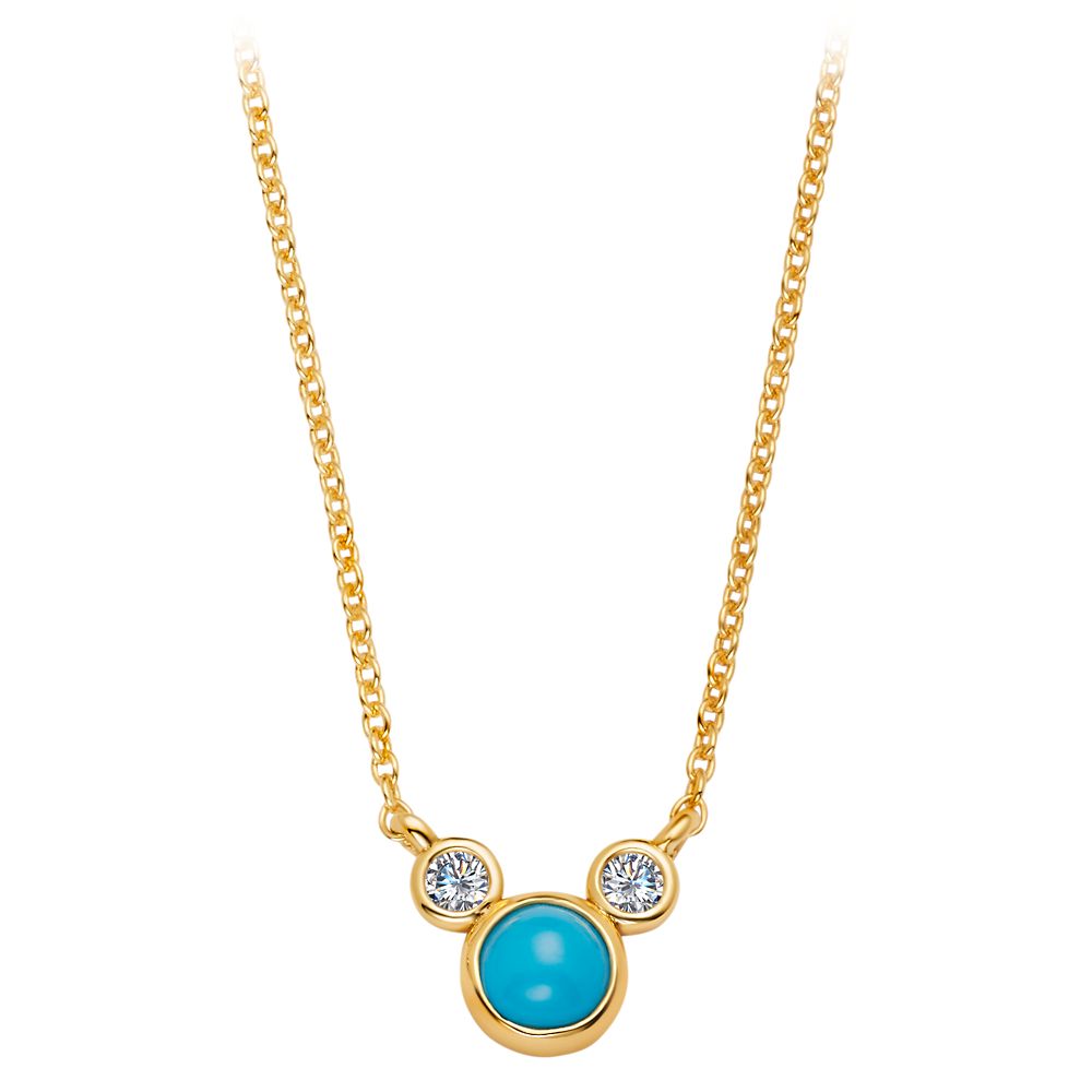 Mickey Mouse Icon Turquoise Pendant Necklace by CRISLU is now out for purchase