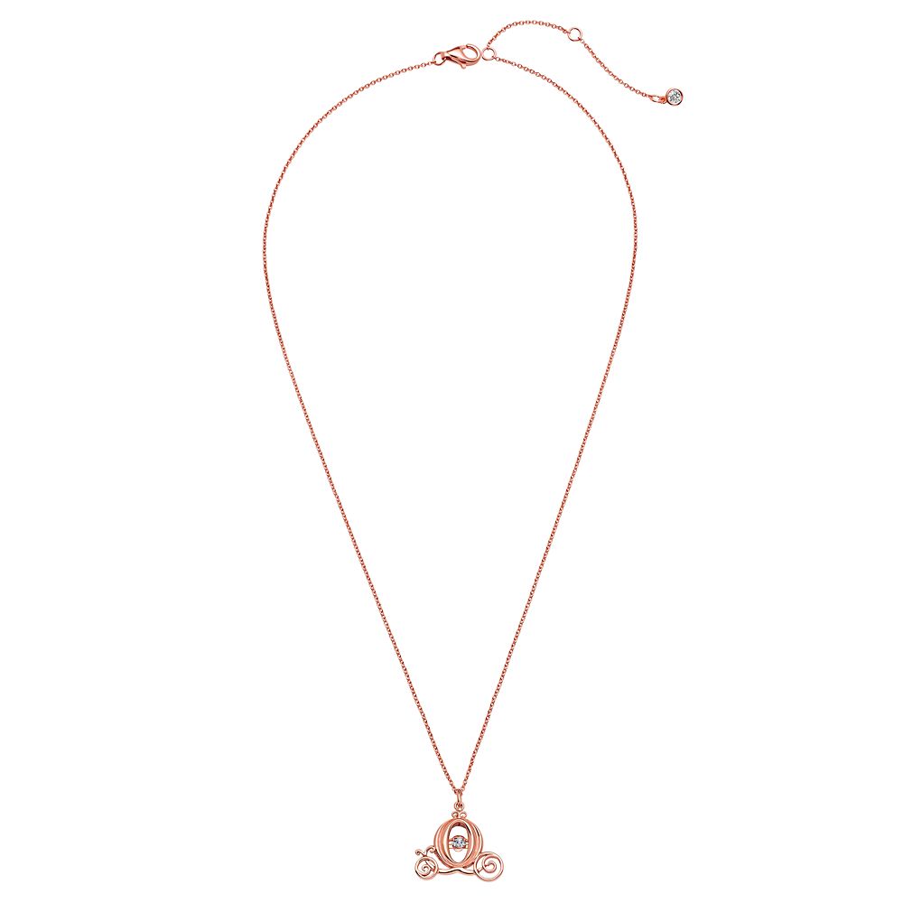 Cinderella Coach Rose Gold Necklace by CRISLU