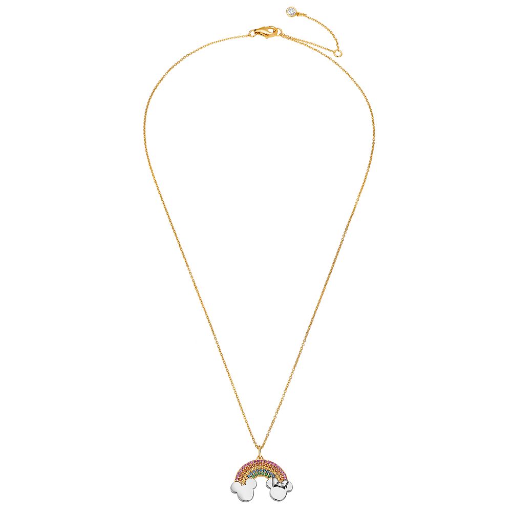 Mickey and Minnie Mouse Rainbow Pendant Necklace by CRISLU