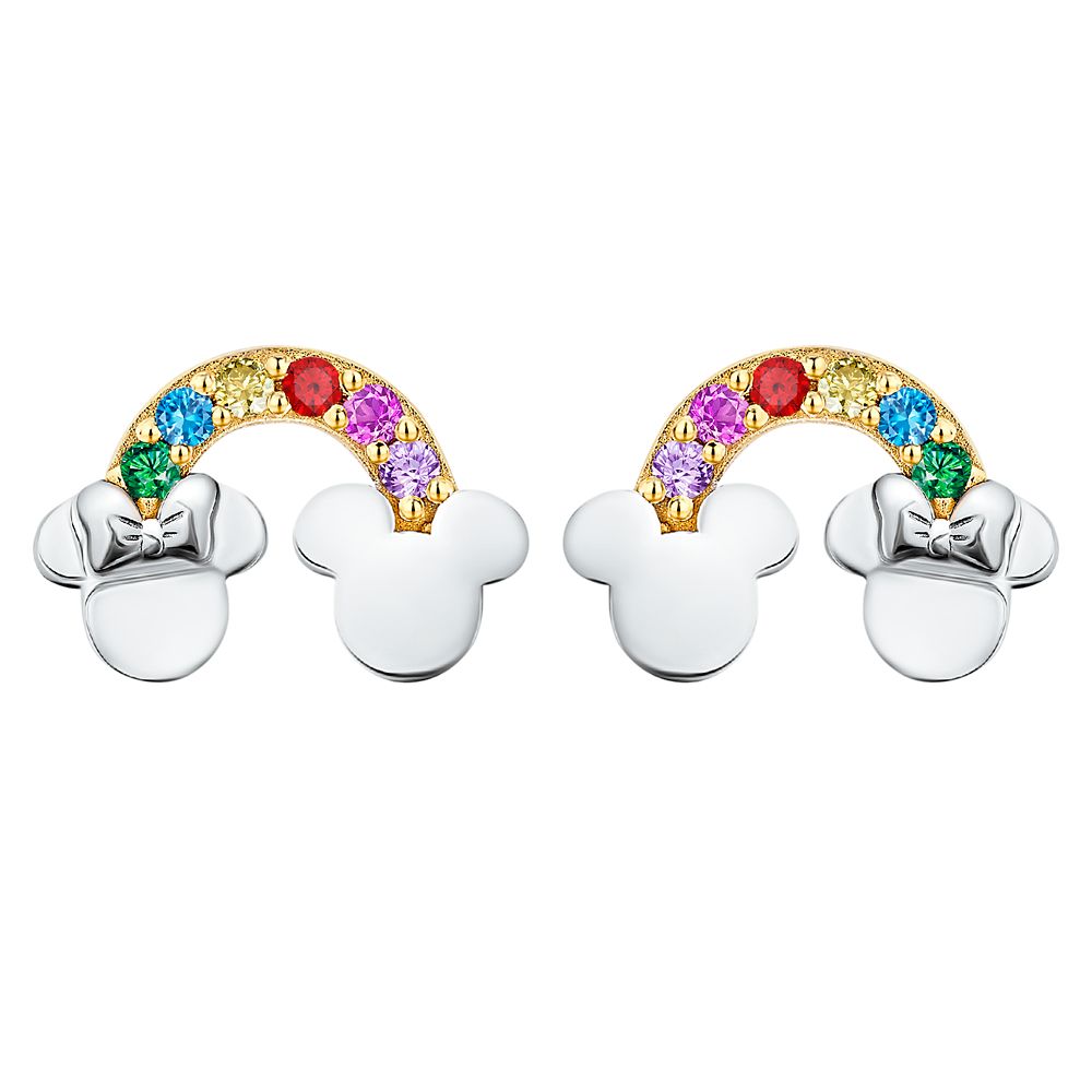 Mickey and Minnie Mouse Rainbow Earrings by CRISLU Official shopDisney
