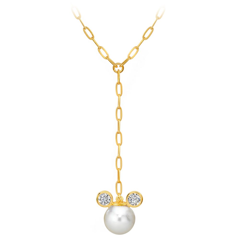 Mickey Mouse Icon Pearl Drop Necklace by CRISLU now available online
