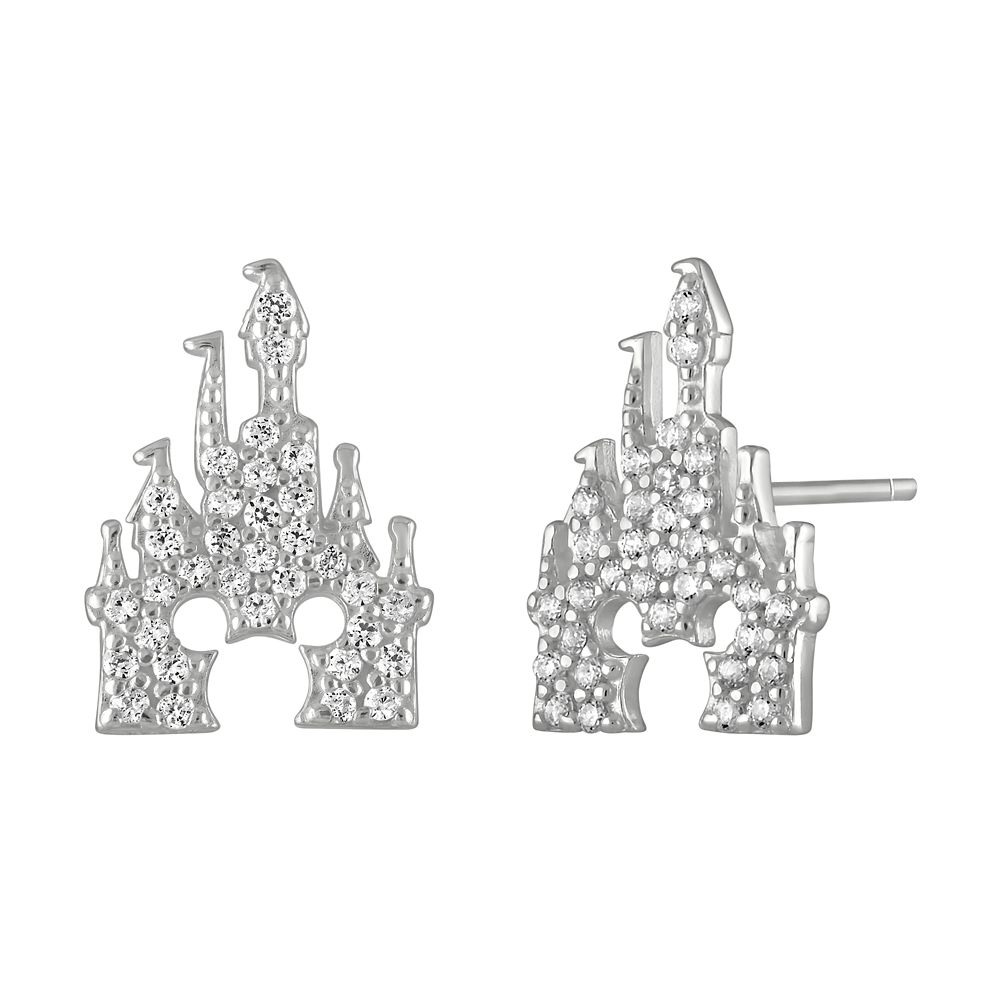 Mickey Mouse Fantasyland Castle Earrings by Rebecca Hook – Silver