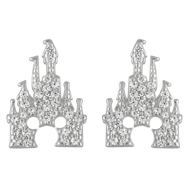 Mickey Mouse Fantasyland Castle Earrings by Rebecca Hook – Silver