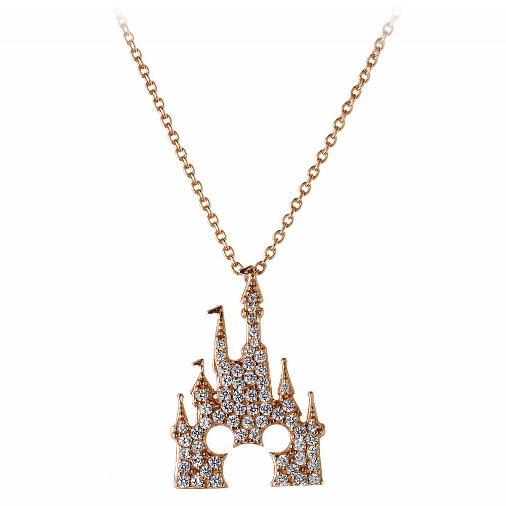 Mickey Mouse Rose Gold Castle Necklace  Rebecca Hook Official shopDisney