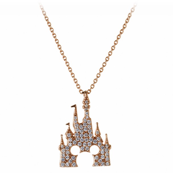 Mickey Mouse Rose Gold Castle Necklace – Rebecca Hook