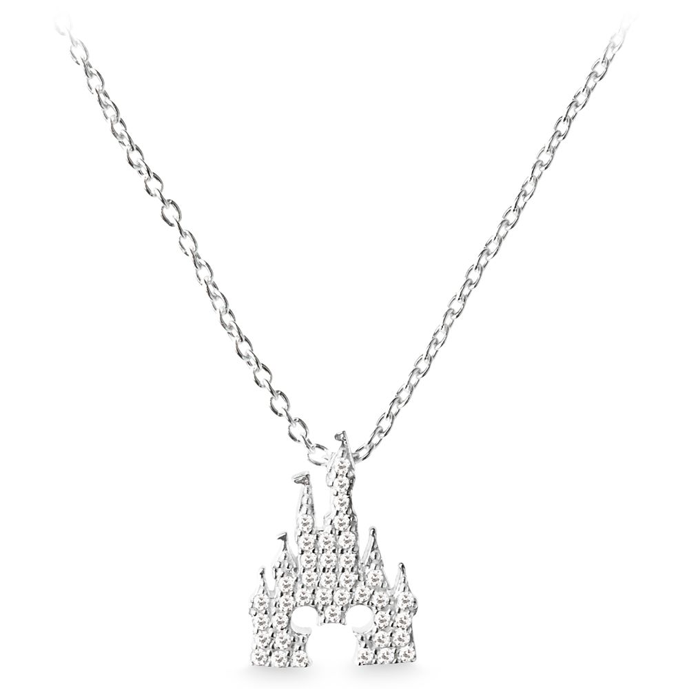 Disney Mickey Mouse Icon on Fantasyland Castle Necklace by Rebecca Hook