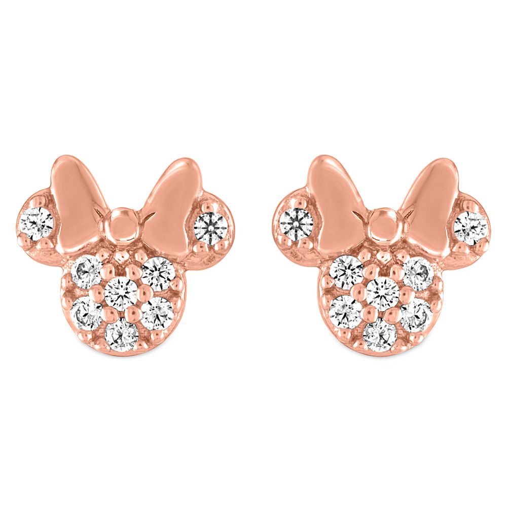 Minnie Mouse Icon Pav&eacute; Rose Gold Earrings by Rebecca Hook has hit the shelves for purchase