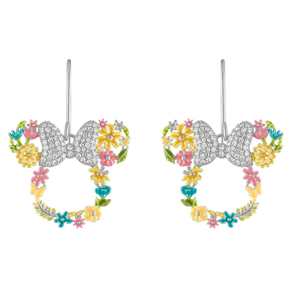 Minnie Mouse Flower Icon Earrings by Rebecca Hook