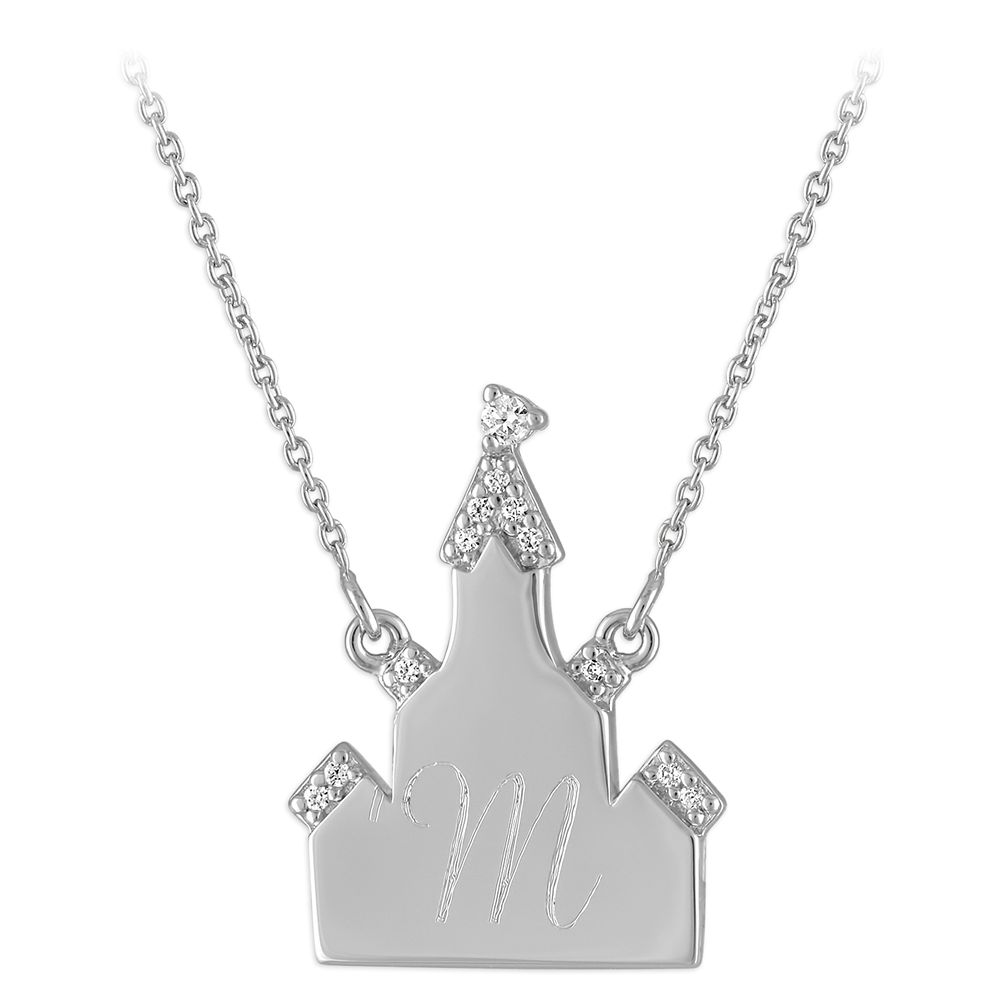 Fantasyland Castle Silver Necklace by Rebecca Hook  Personalized Official shopDisney