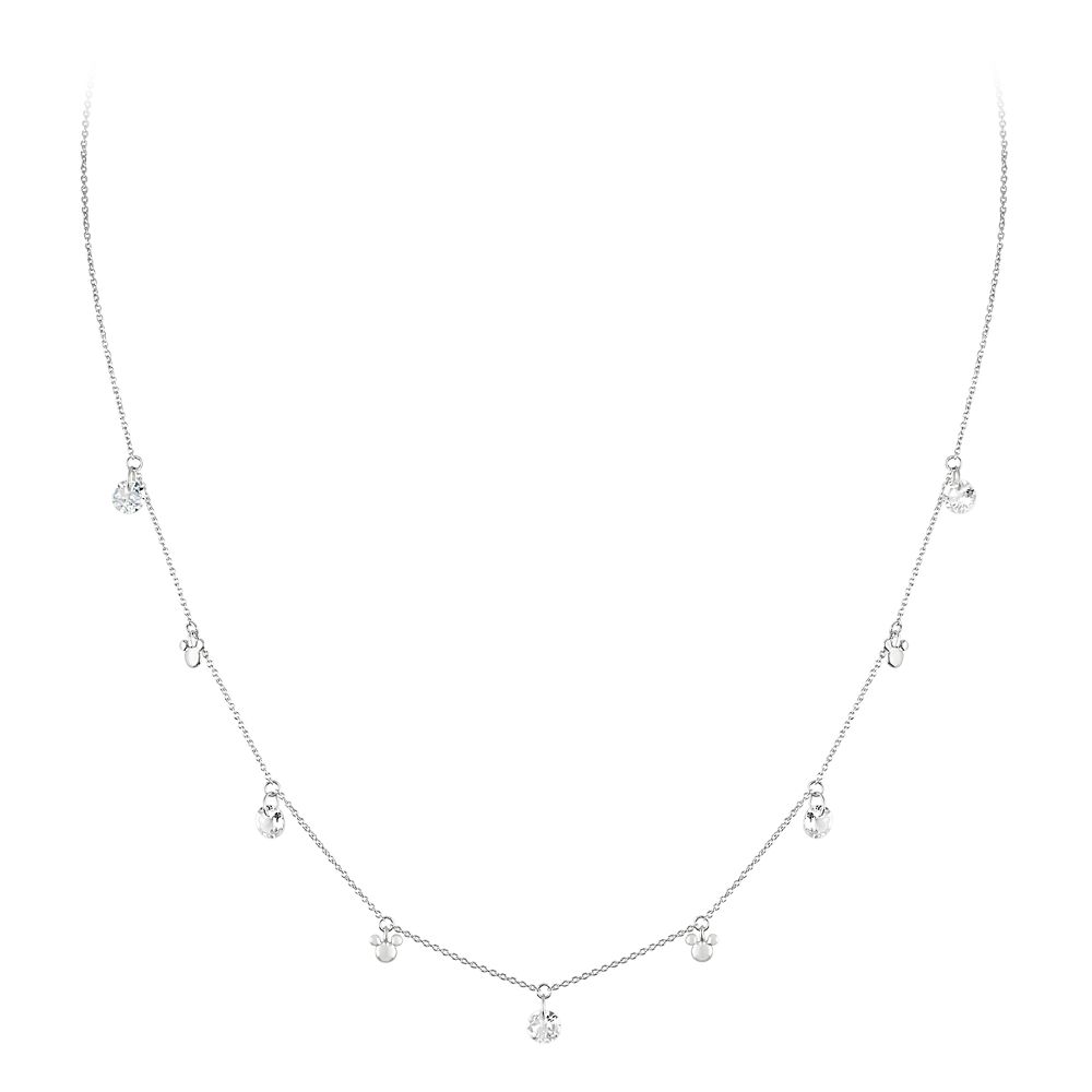 Mickey Mouse White Topaz Necklace by Rebecca Hook