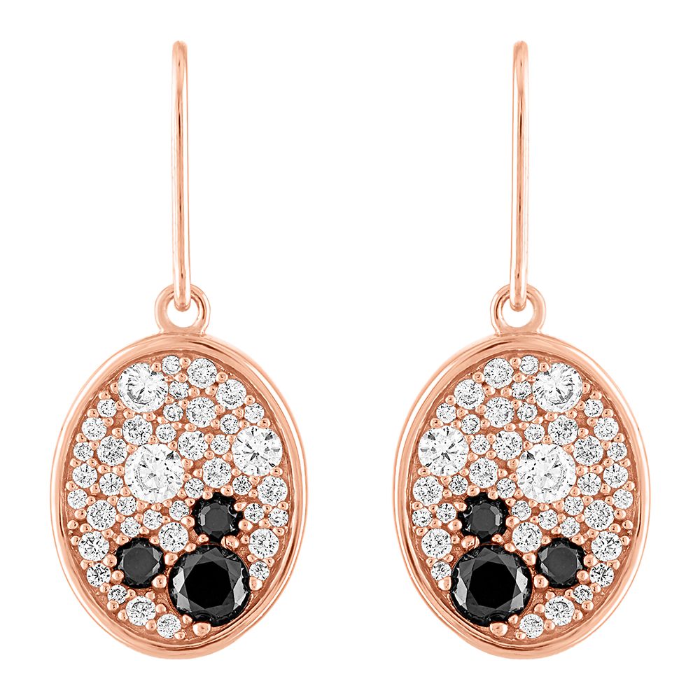 Mickey Mouse Rose Gold Oval Earrings by Rebecca Hook Official shopDisney