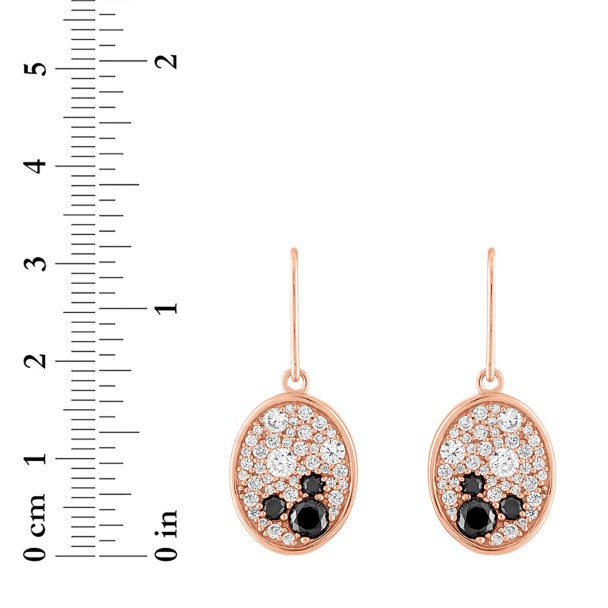 Mickey Mouse Rose Gold Oval Earrings by Rebecca Hook
