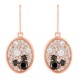 Mickey Mouse Rose Gold Oval Earrings by Rebecca Hook