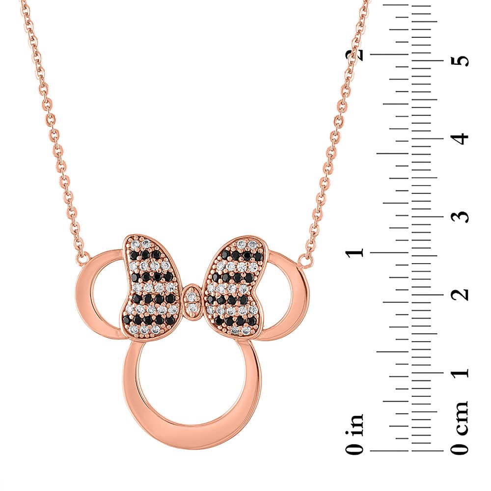 Minnie Mouse Rose Gold Icon Necklace by Rebecca Hook