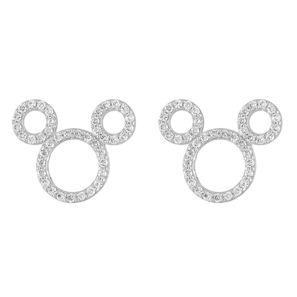 Mickey Mouse Icon Diamond Earrings by Rebecca Hook