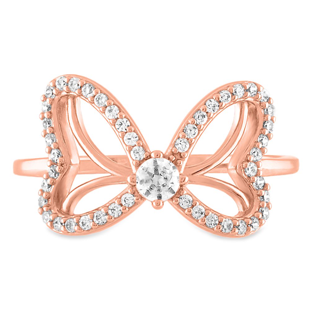 Rafflesia Arnoldi Knooppunt Voor type Minnie Mouse Bow Rose Gold Ring by Rebecca Hook | shopDisney