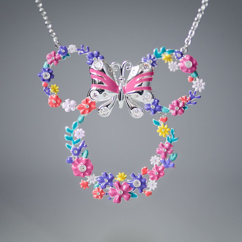 Minnie Mouse Floral Icon Necklace by Rebecca Hook is now out – Dis ...