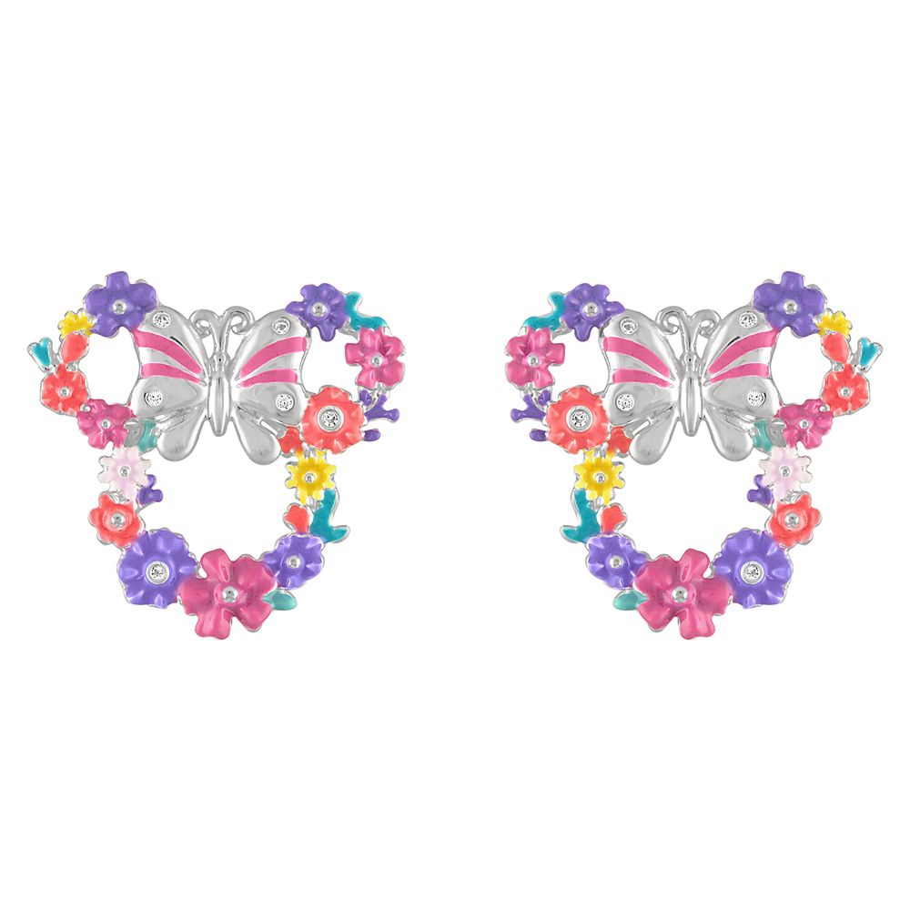 Minnie Mouse Floral Icon Earrings by Rebecca Hook