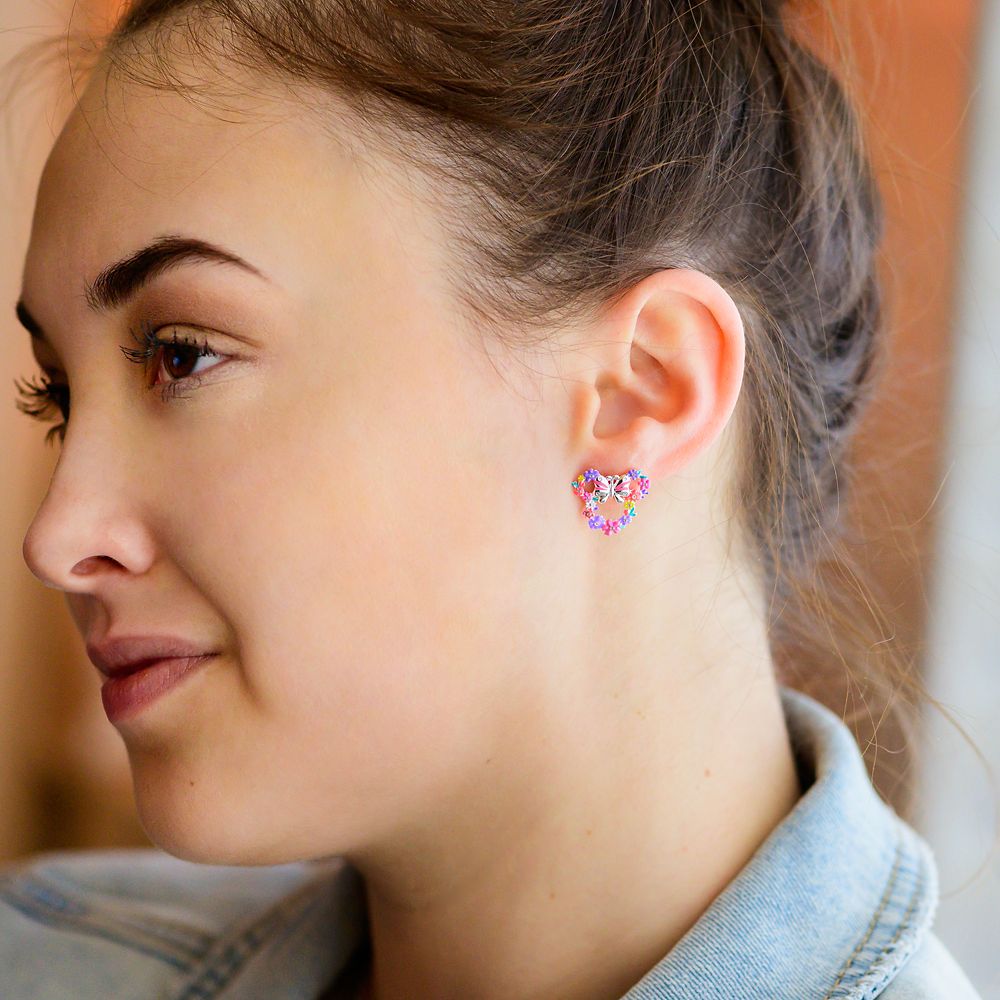 Minnie Mouse Floral Icon Earrings by Rebecca Hook