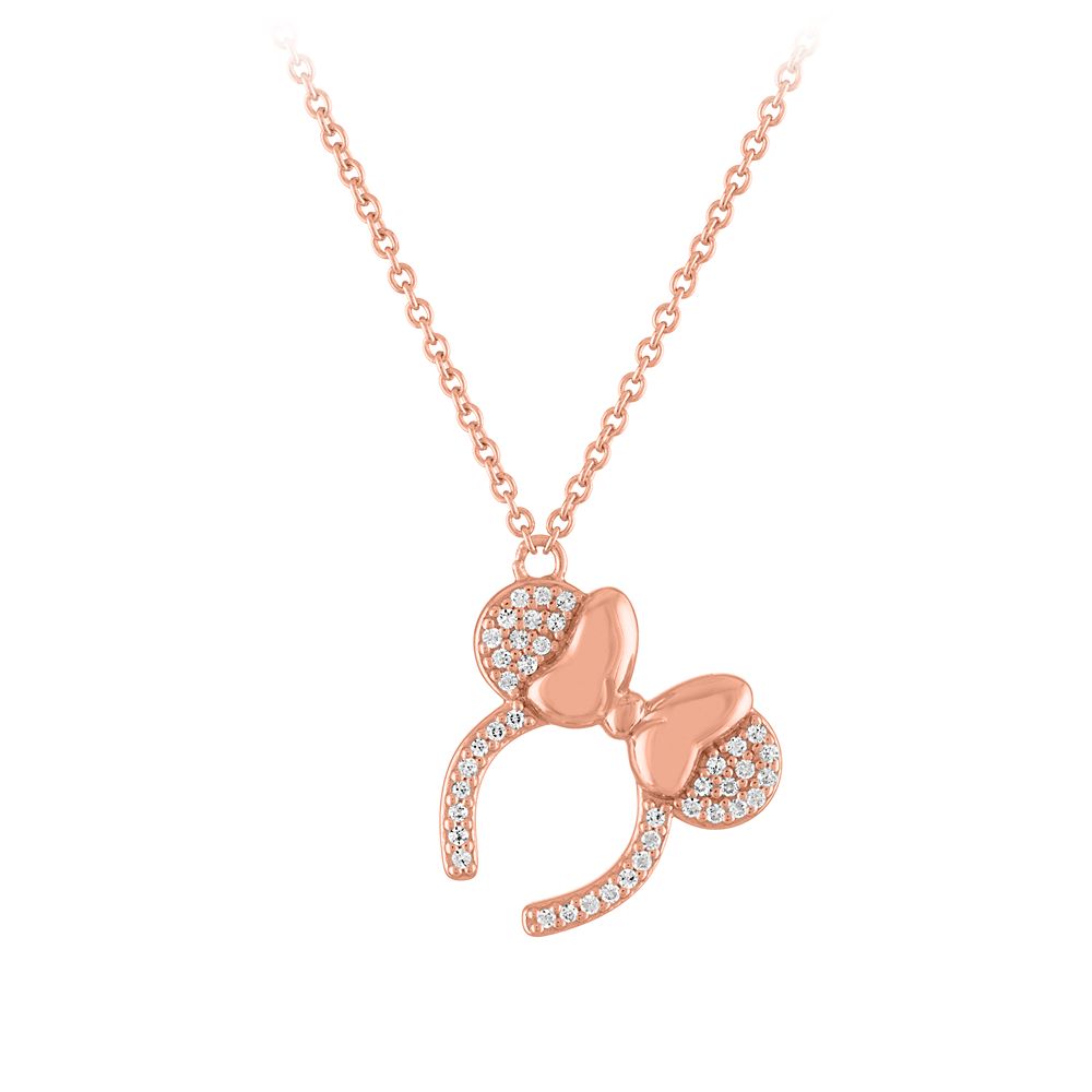 Minnie Mouse Ears Headband Necklace by Rebecca Hook – Rose Gold