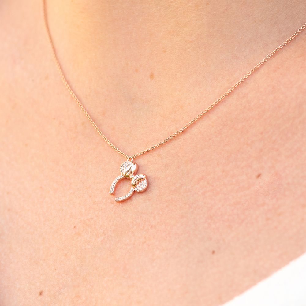Minnie Mouse Ears Headband Necklace by Rebecca Hook – Rose Gold