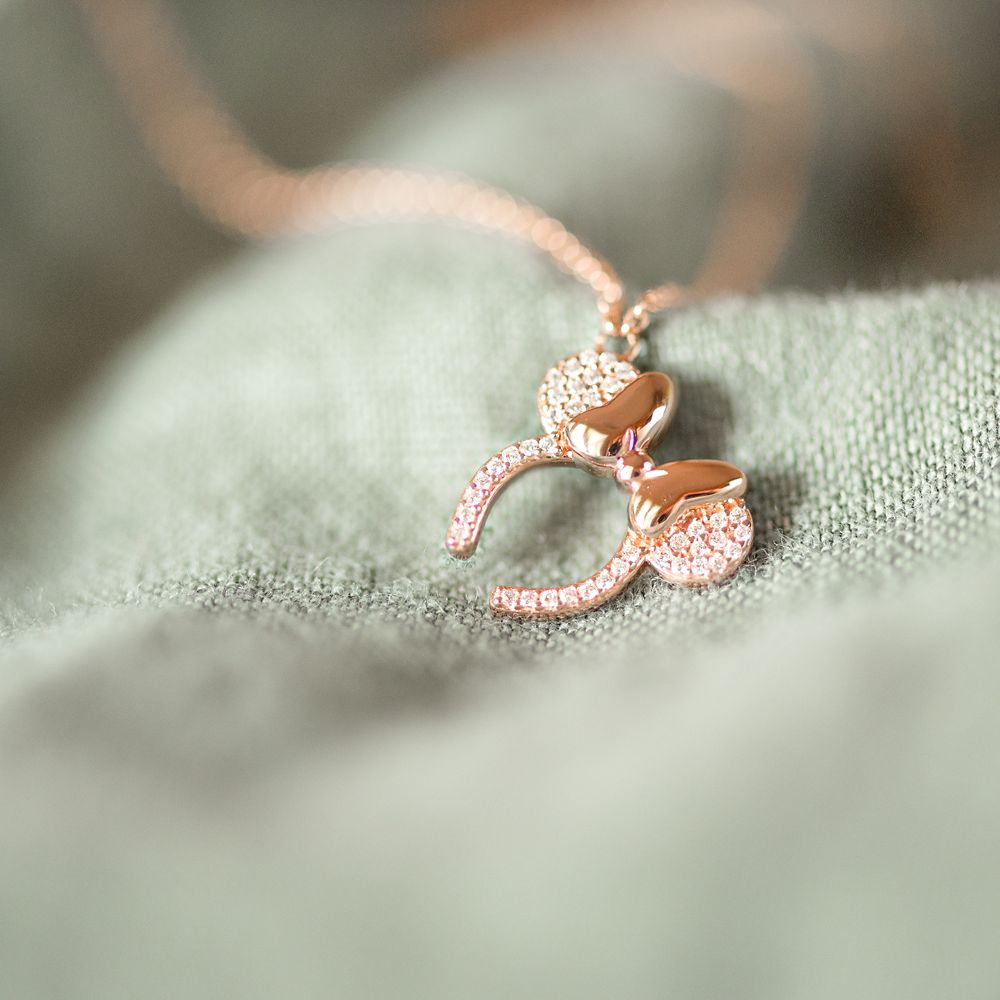 Minnie Mouse Ears Headband Necklace by Rebecca Hook – Rose Gold